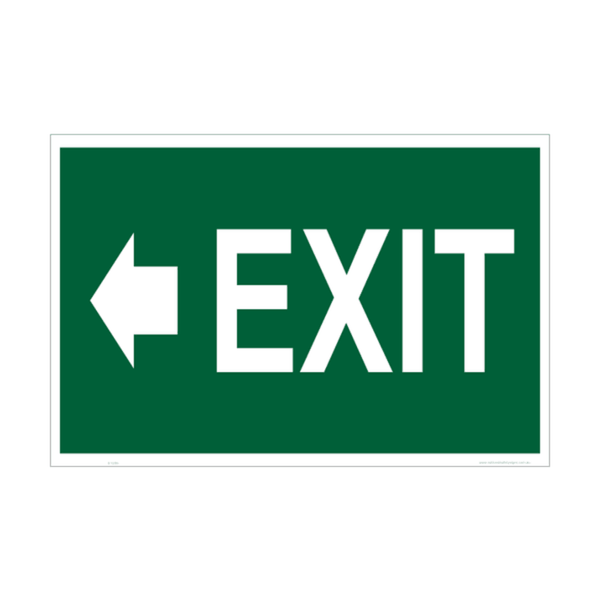 Usha Direction Signagues Sticker Exit 150x150mm (Pack of 5)