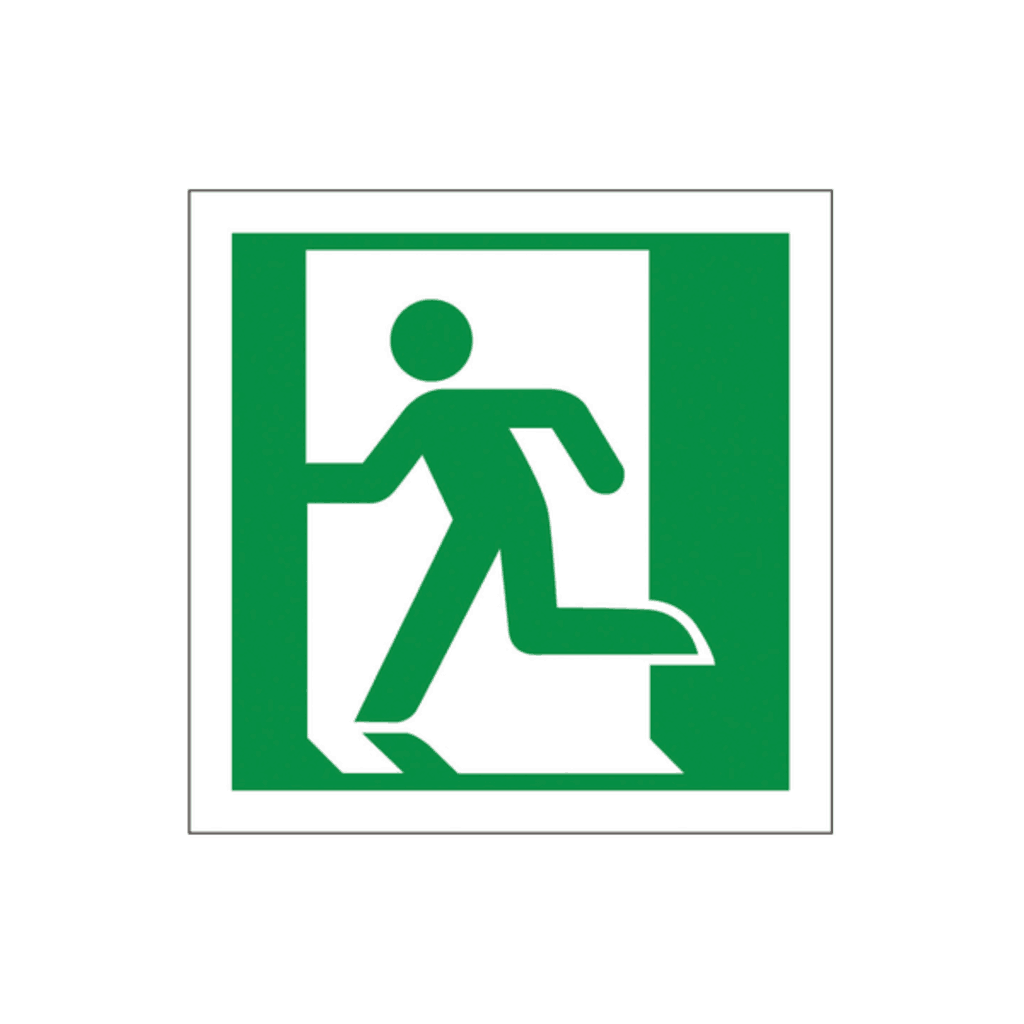 Usha Direction Signagues Sticker Running Exit 150x150mm (Pack of 5)