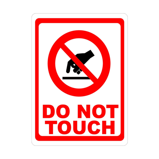 Usha Direction Signagues Sticker Do Not Touch 150x150mm (Pack of 5)