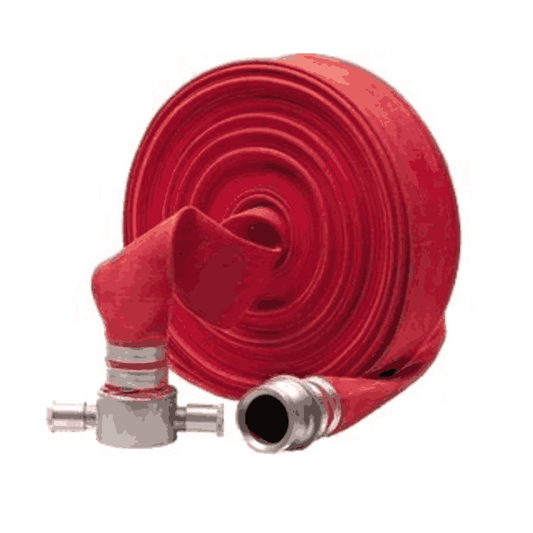 Omex  50 mm  Externally Coated Reinforced Rubber Lined Fire Hose ( RRL Extra Coat ) 